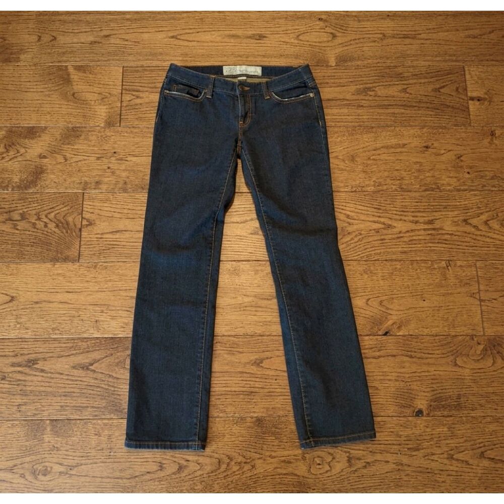Ann Taylor Loft Slim & Straight Jeans Womens 6 Blue Dark Wash Stretch
